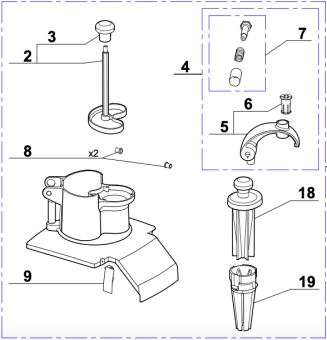 Крышка CL50 Gourmet в сборе Robot Coupe 39711